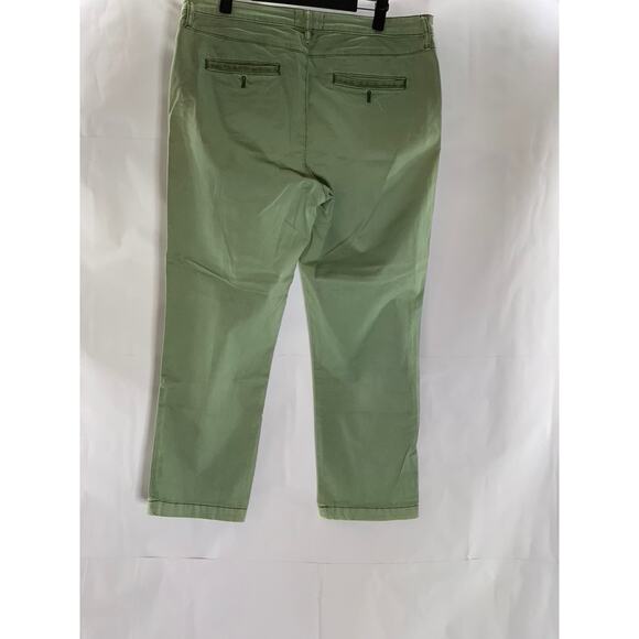 CHINO By ANTHROPOLOGIE Women's Green Mid-Rise Slim-Fit Ankle Chino Pant SZ 31 - Picture 2 of 15